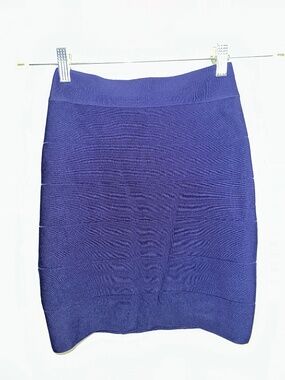 bebe | Royal Blue Bandage Bodycon Mini Skirt | XS